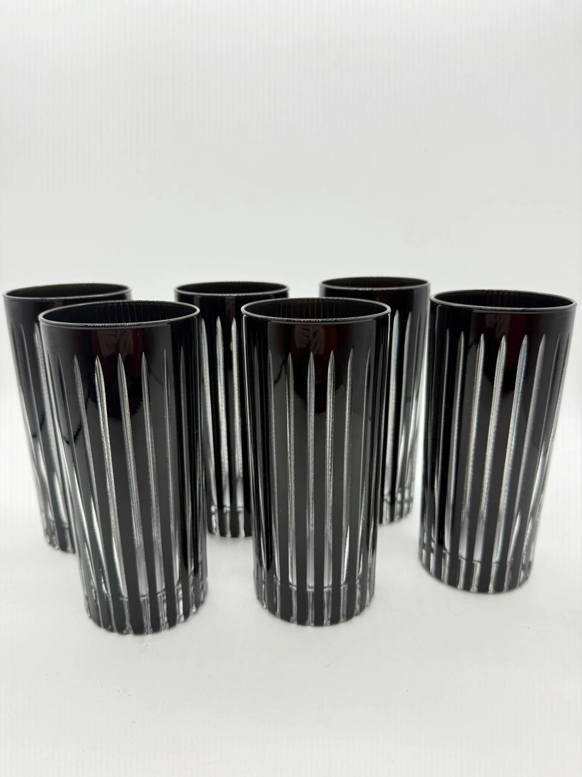 6'lı Siyah Line Bardak