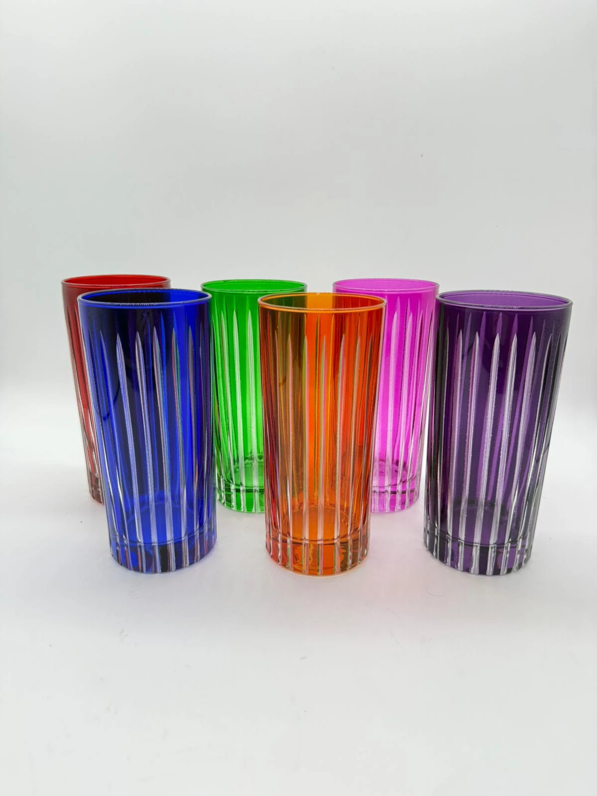 6'lı Line Cam Uzun Bardak