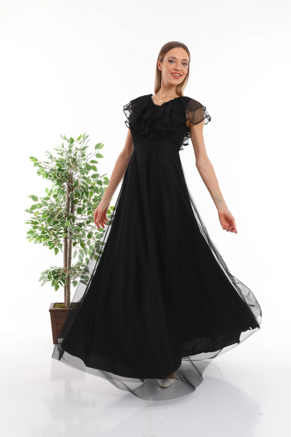 Abiye Tül Elbise Iç Astarlı