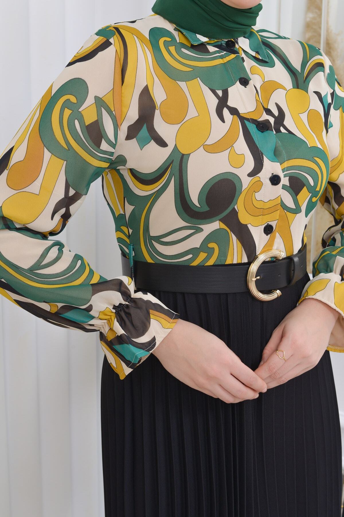 Tamamı Astarlı Gömlek Elbise