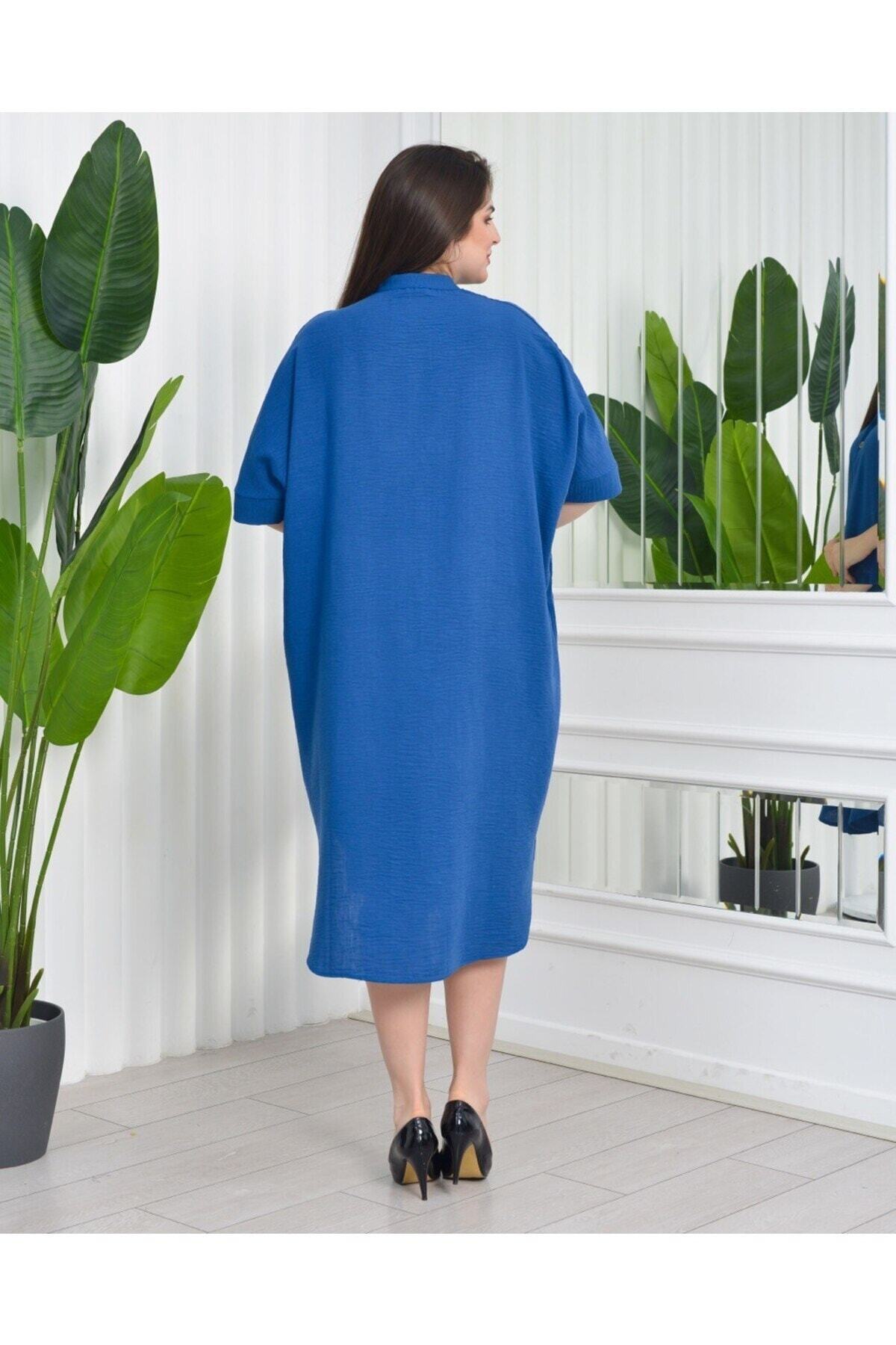 Keten Salaş Tunik Gömlek Elbise