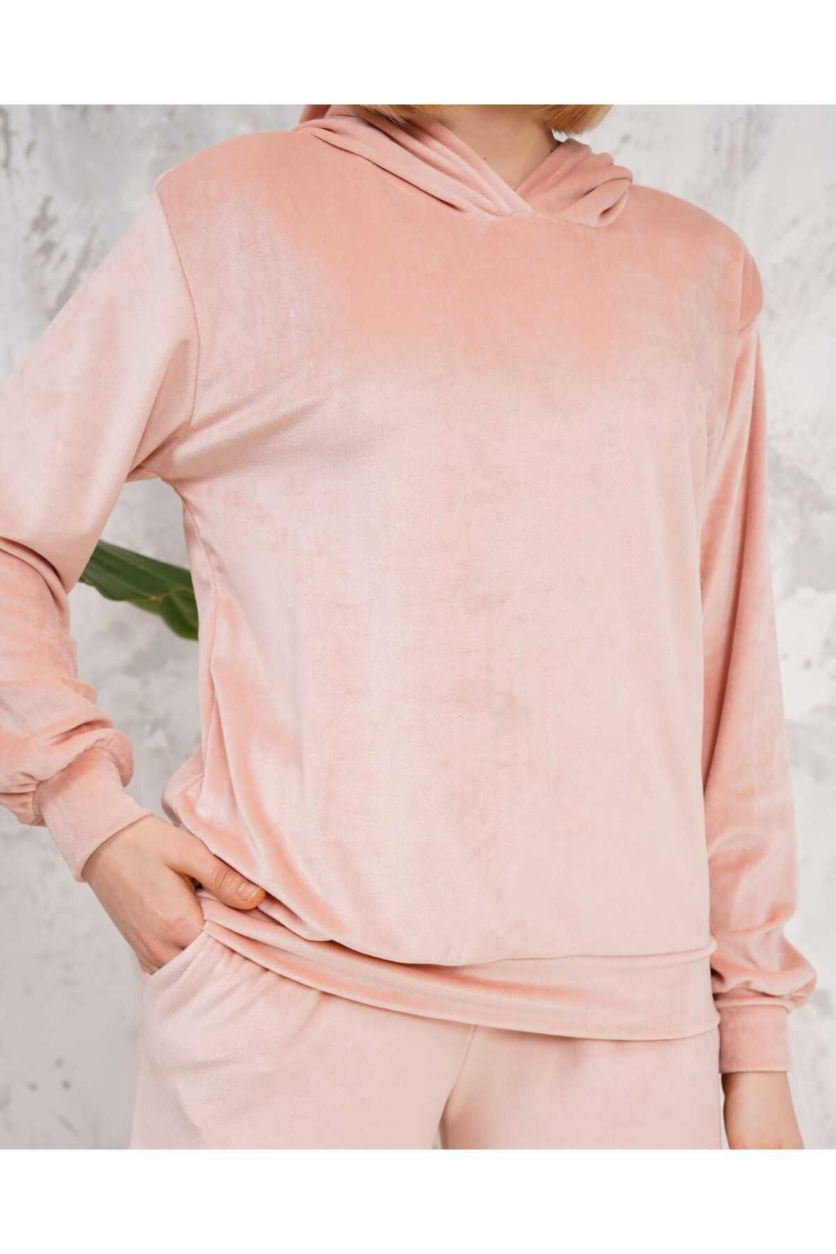 Kadife Kapşonlu İspanyol Paça Takım