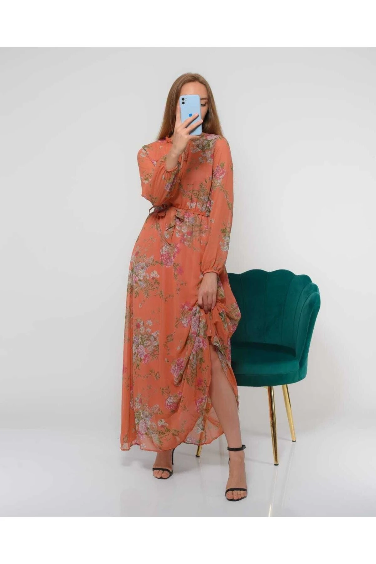 Çiçek Desenli Şifon