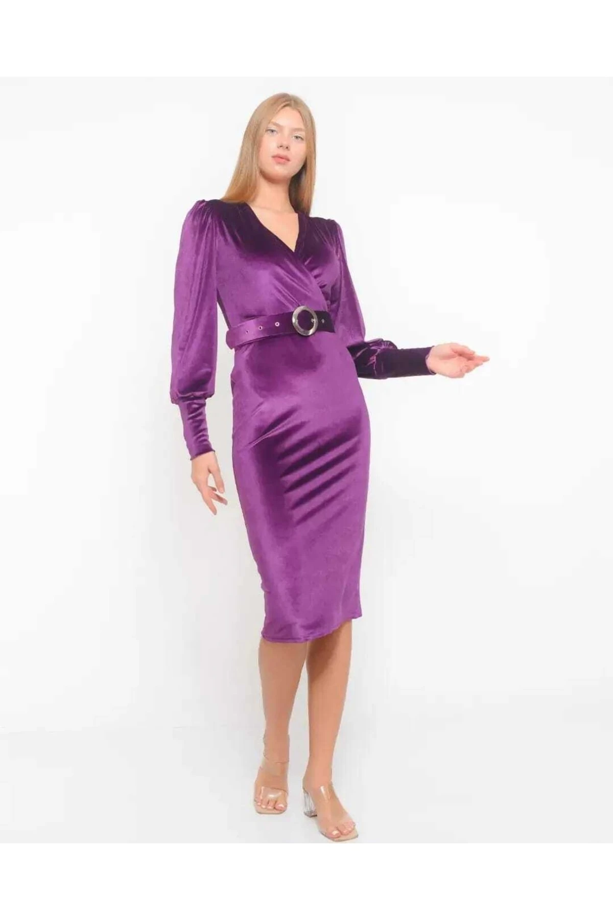 Kalem Kadife Elbise
