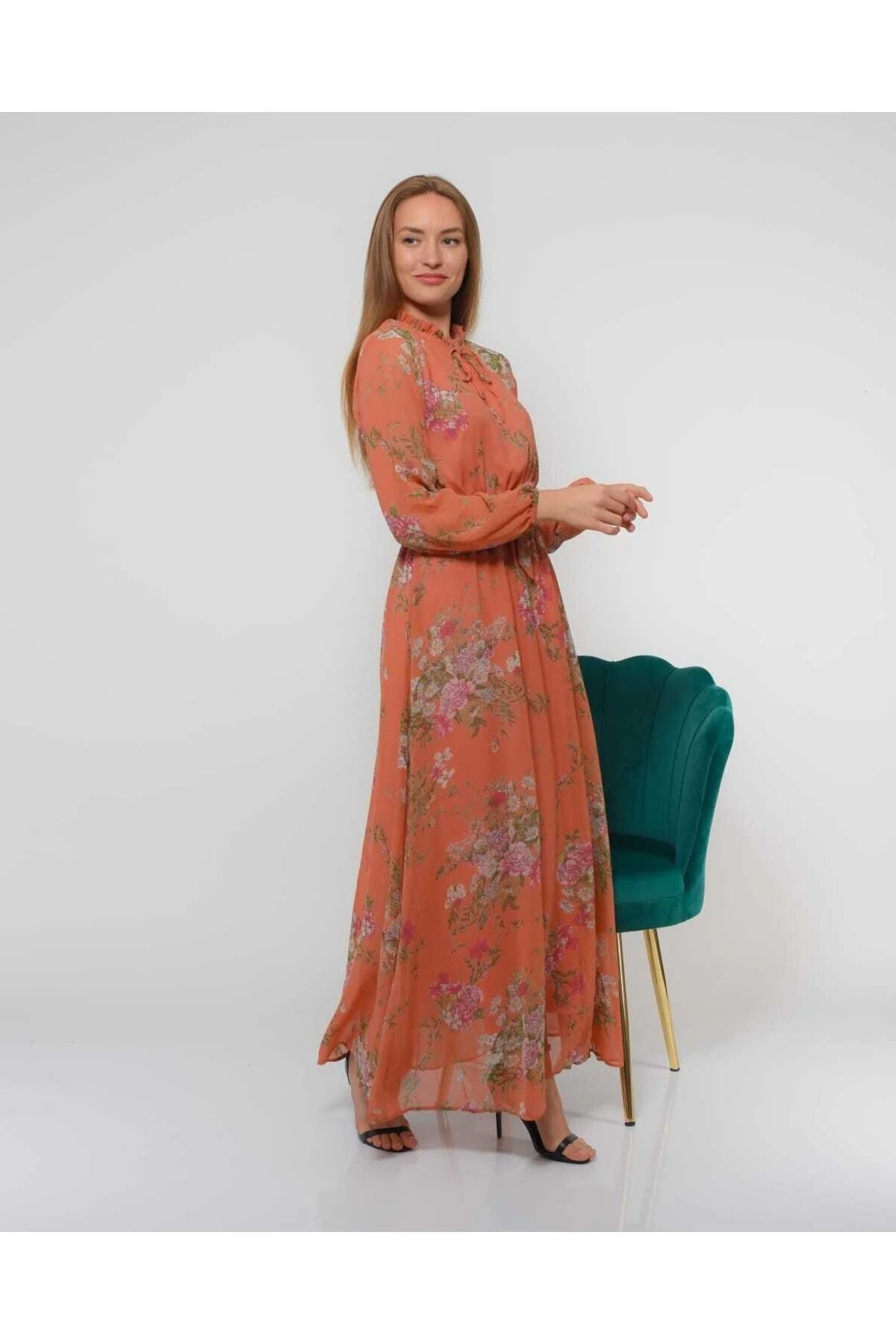 Çiçek Desenli Şifon