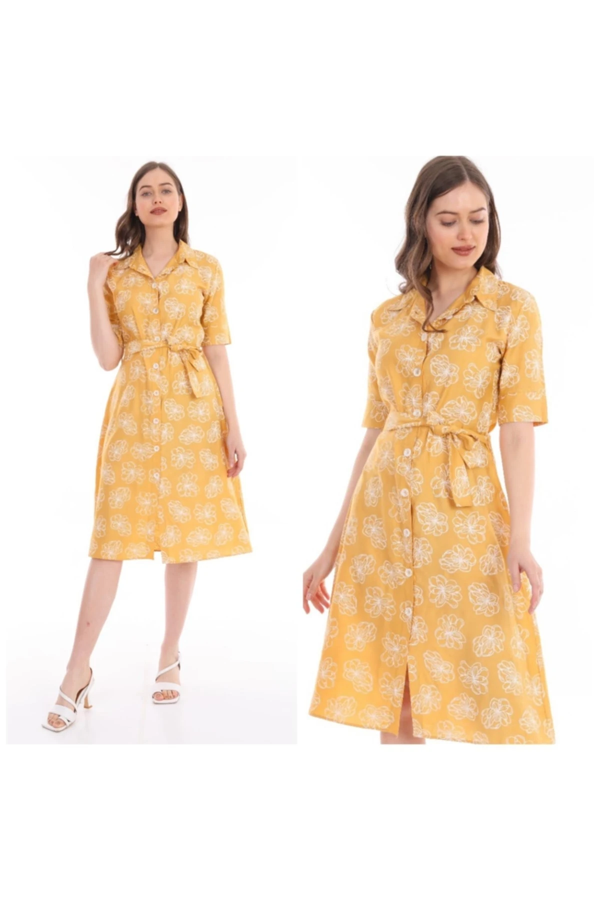 Yarım Kol Gömlek Elbise