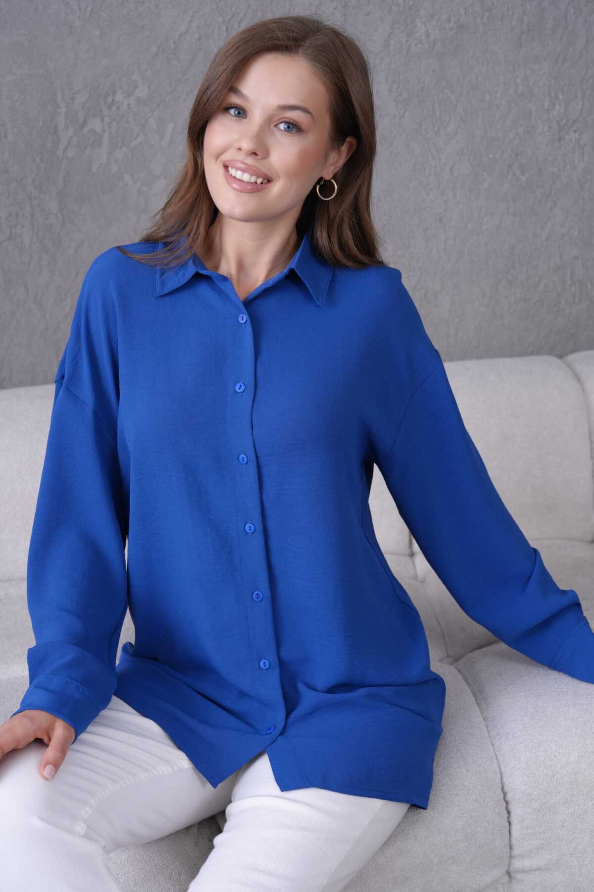 Keten Ayrobin Kumaş Gömlek