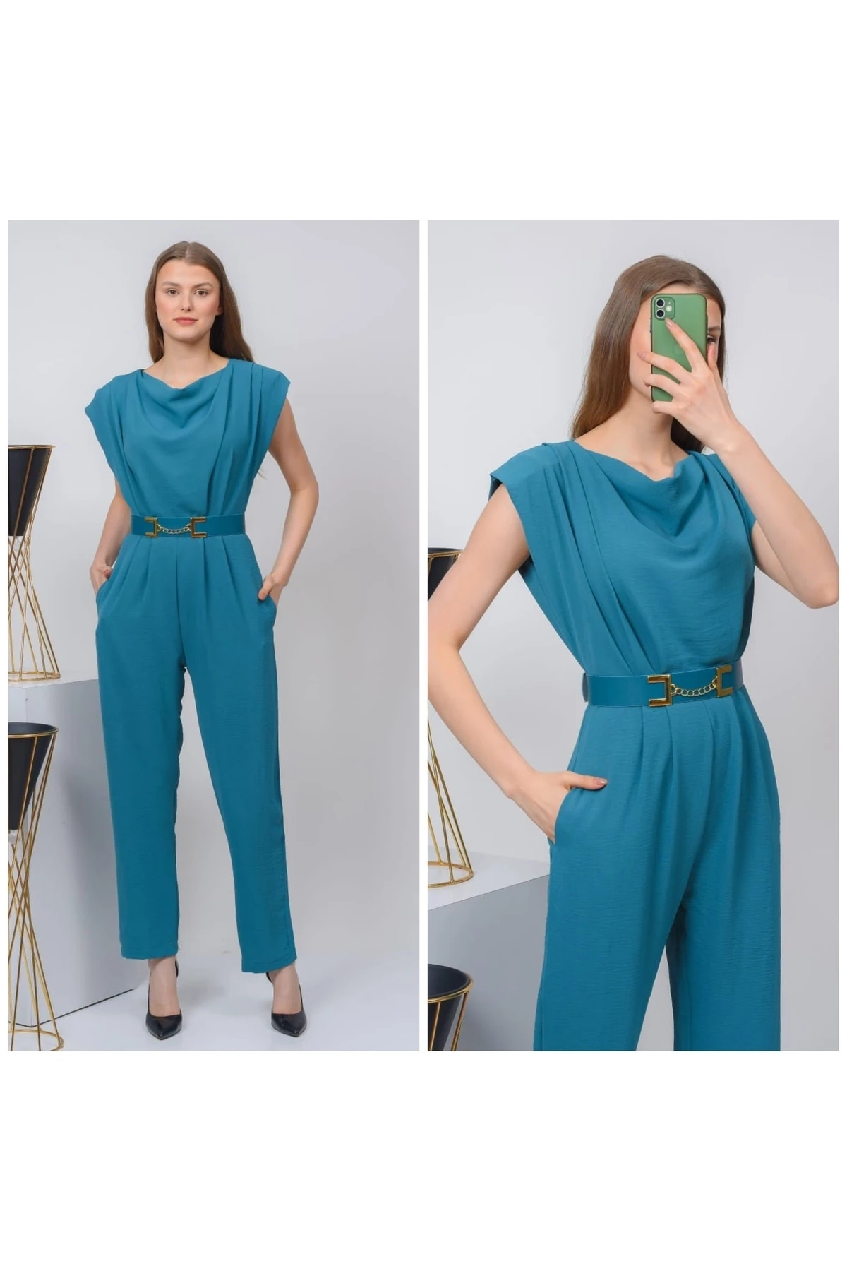 Zincirli Kemerli Tulum - yeşil