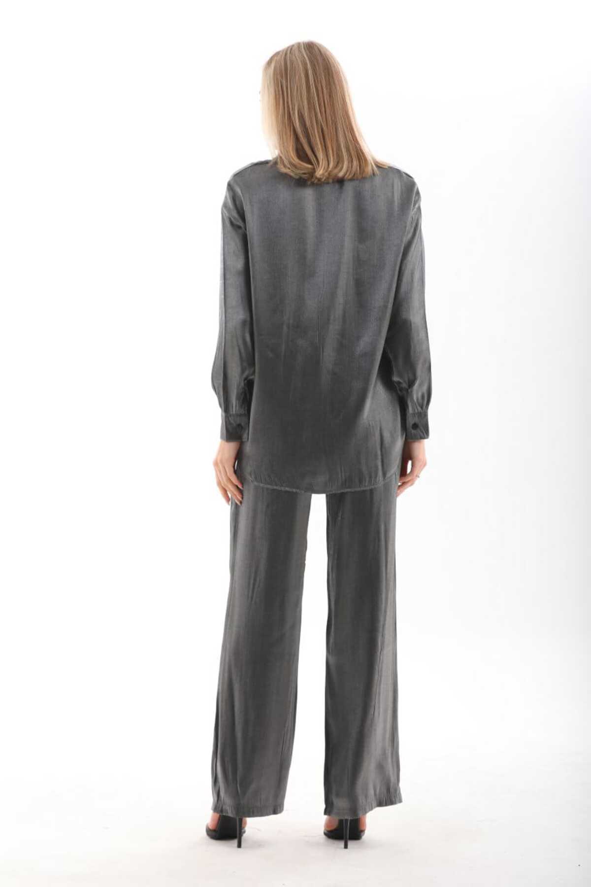 İkili Takım Baskılı Saten