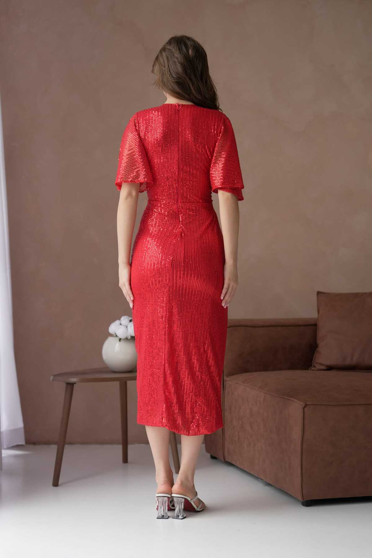 Yarım Kol Abiye Elbise