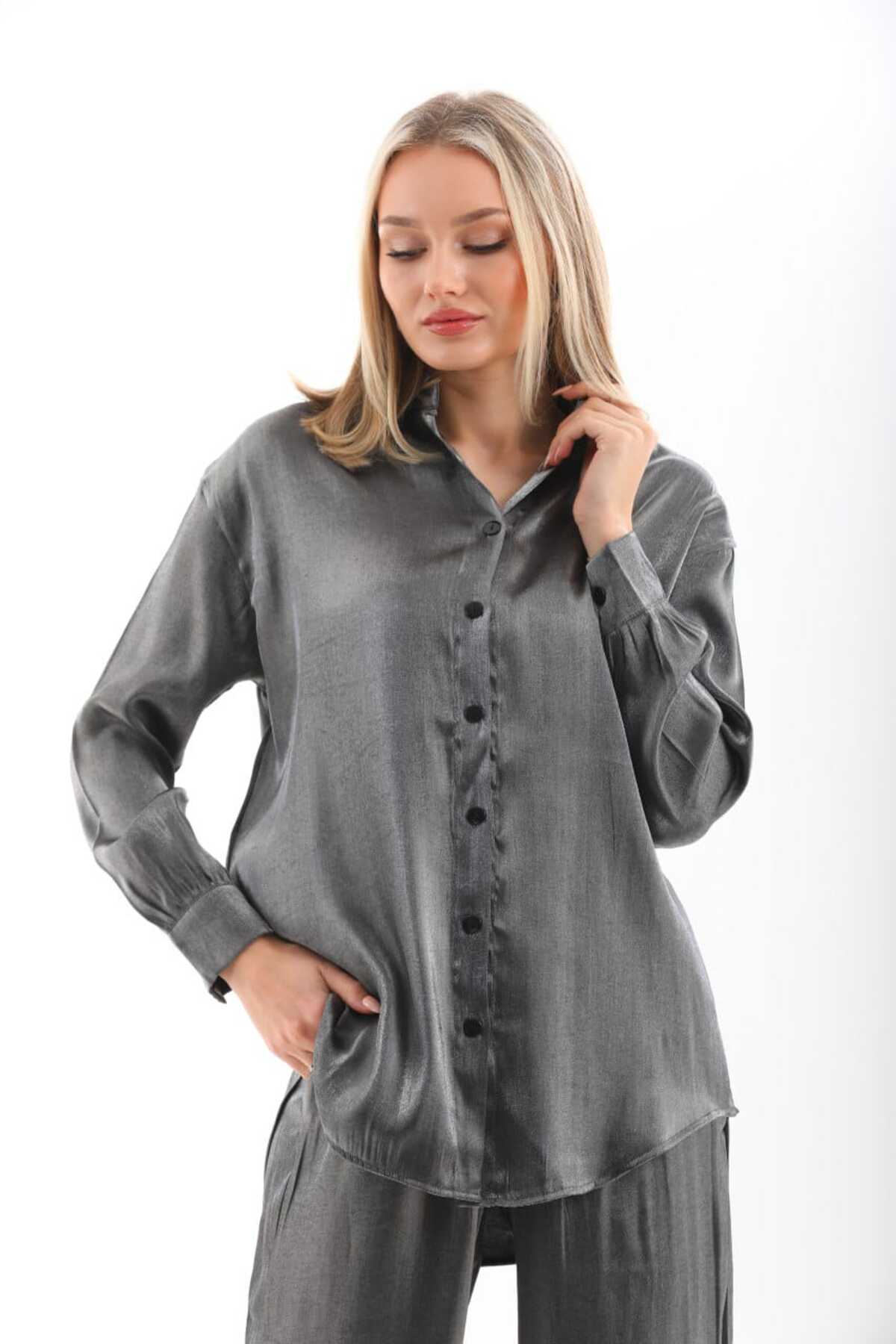 İkili Takım Baskılı Saten