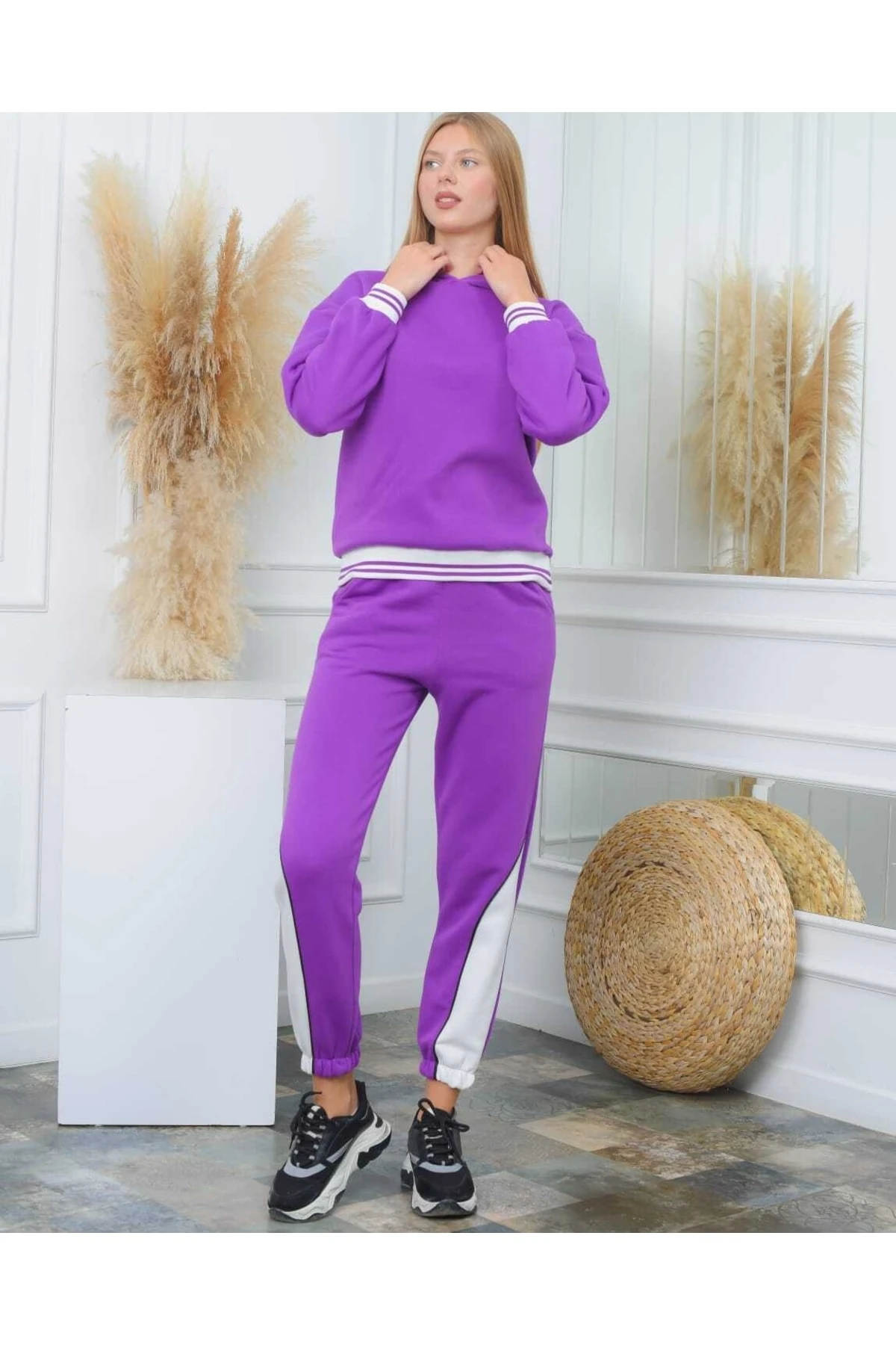 3 Iplik Kapşonlu Takım