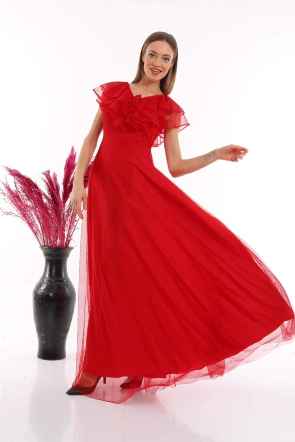 Abiye Tül Elbise Iç Astarlı