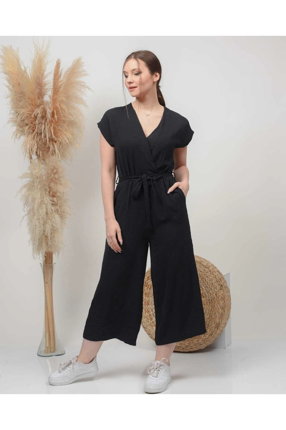 Yarım Kol Aerobin Tulum - siyah