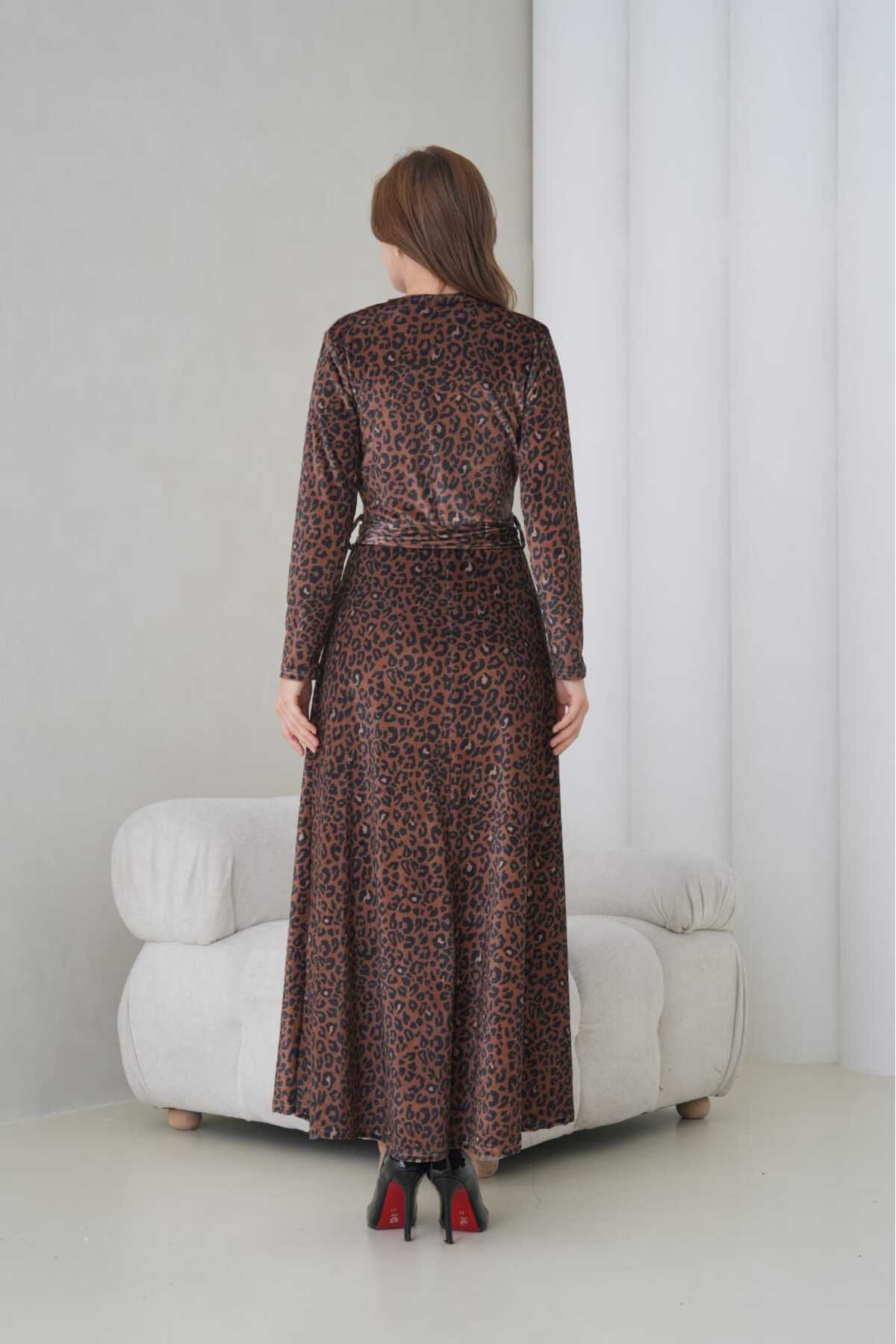 Likralı Maxi Kadife Elbise