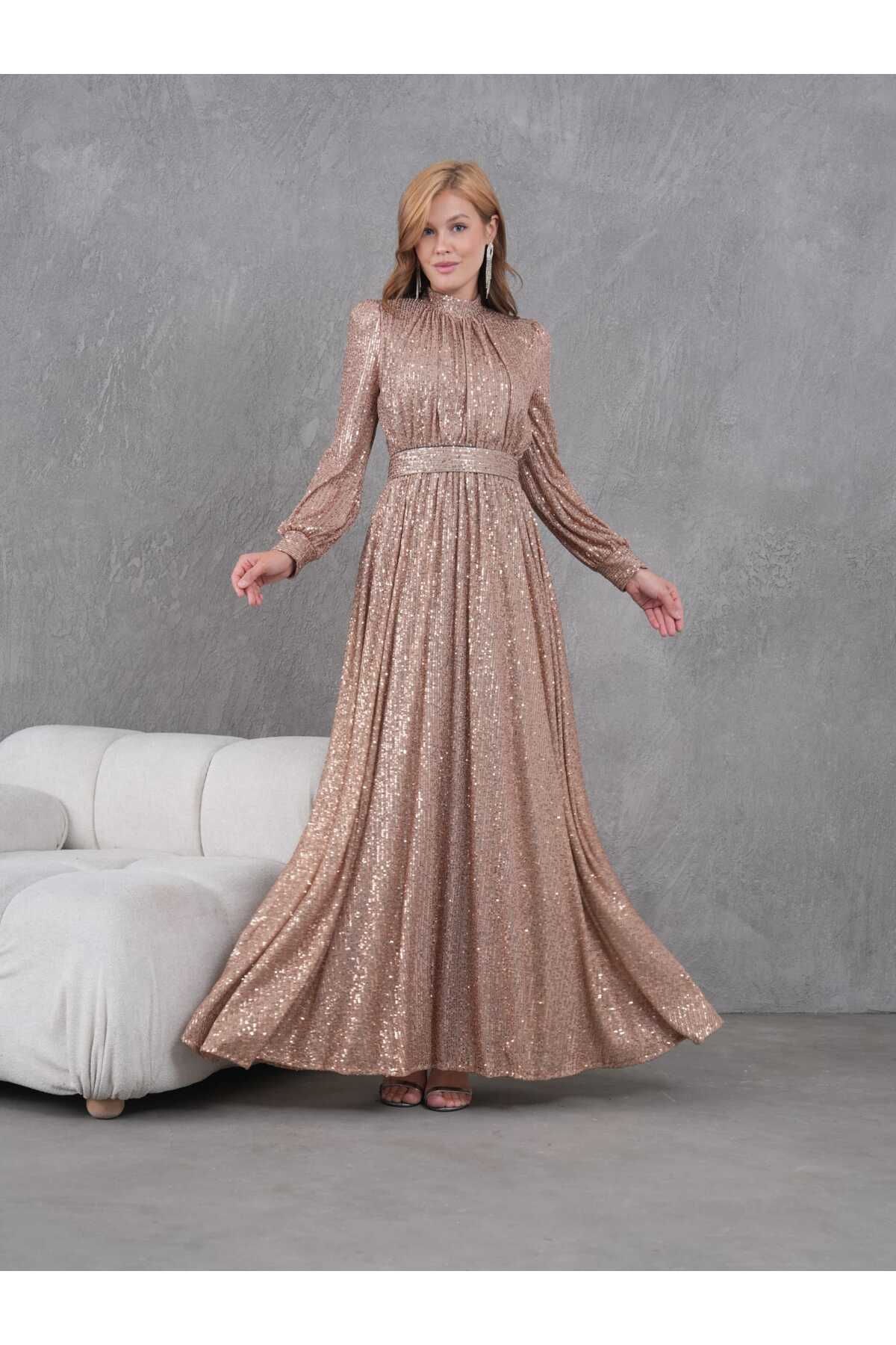 Abiye Pul Payetli Elbise