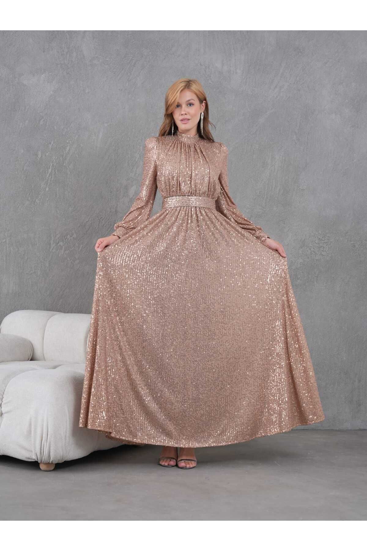 Abiye Pul Payetli Elbise