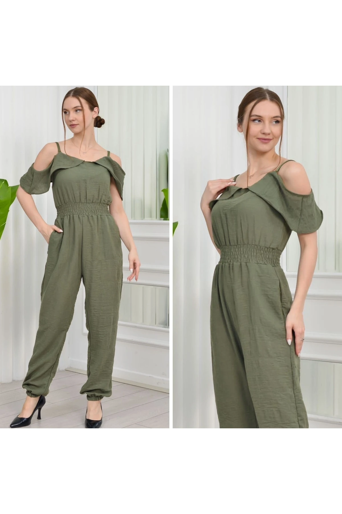 Askılı Tulum - haki