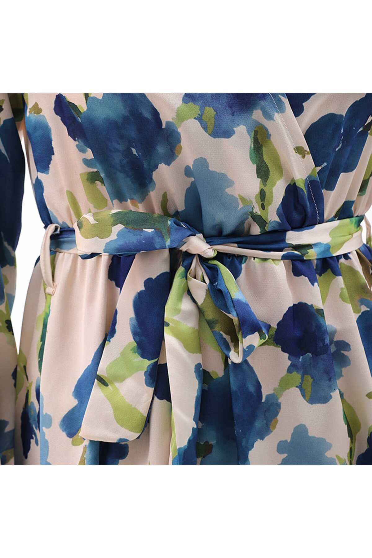 Saten Baskılı Elbise