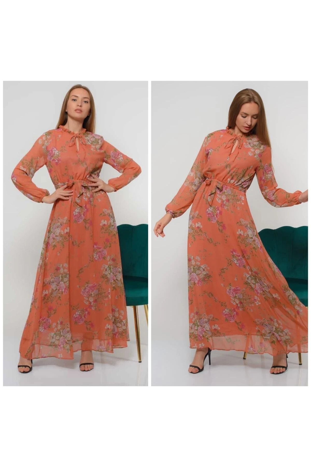 Çiçek Desenli Şifon