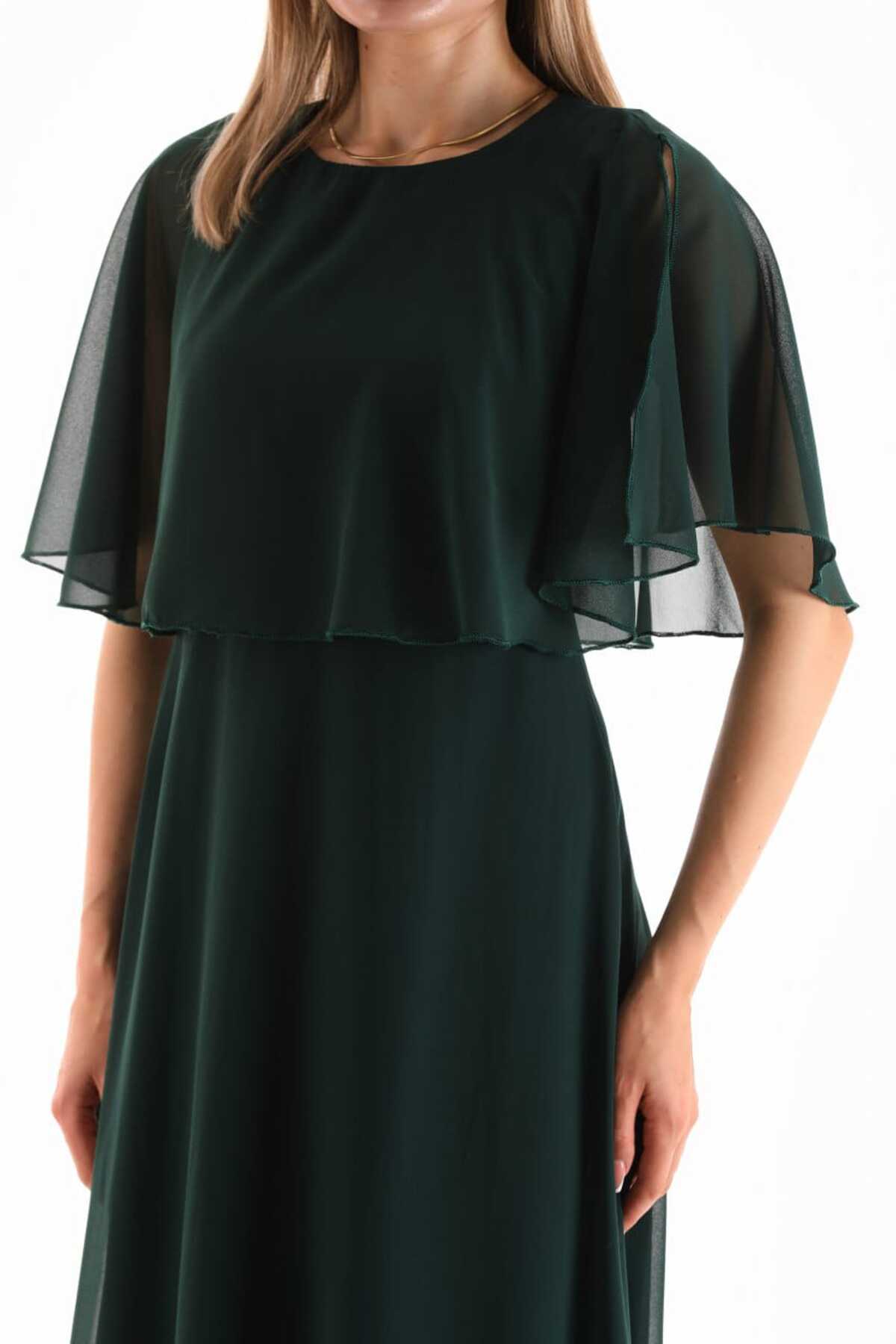 DÜZ BLERO ŞİFON ELBİSE