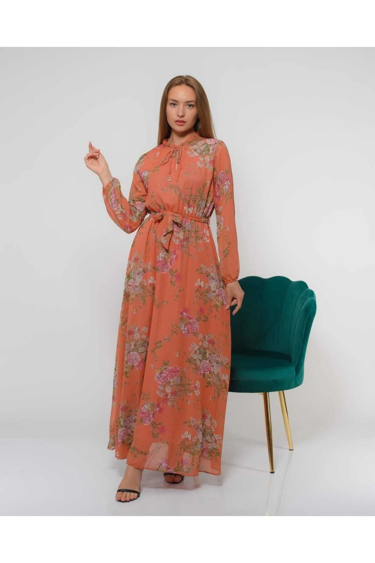 Çiçek Desenli Şifon