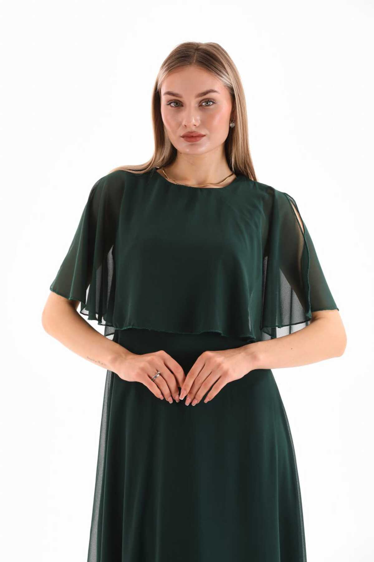 DÜZ BLERO ŞİFON ELBİSE