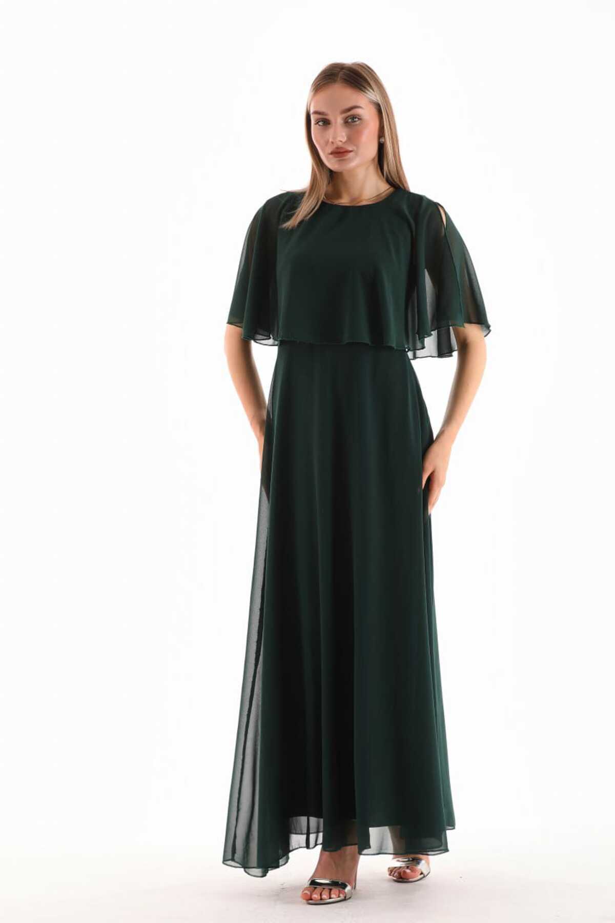 DÜZ BLERO ŞİFON ELBİSE