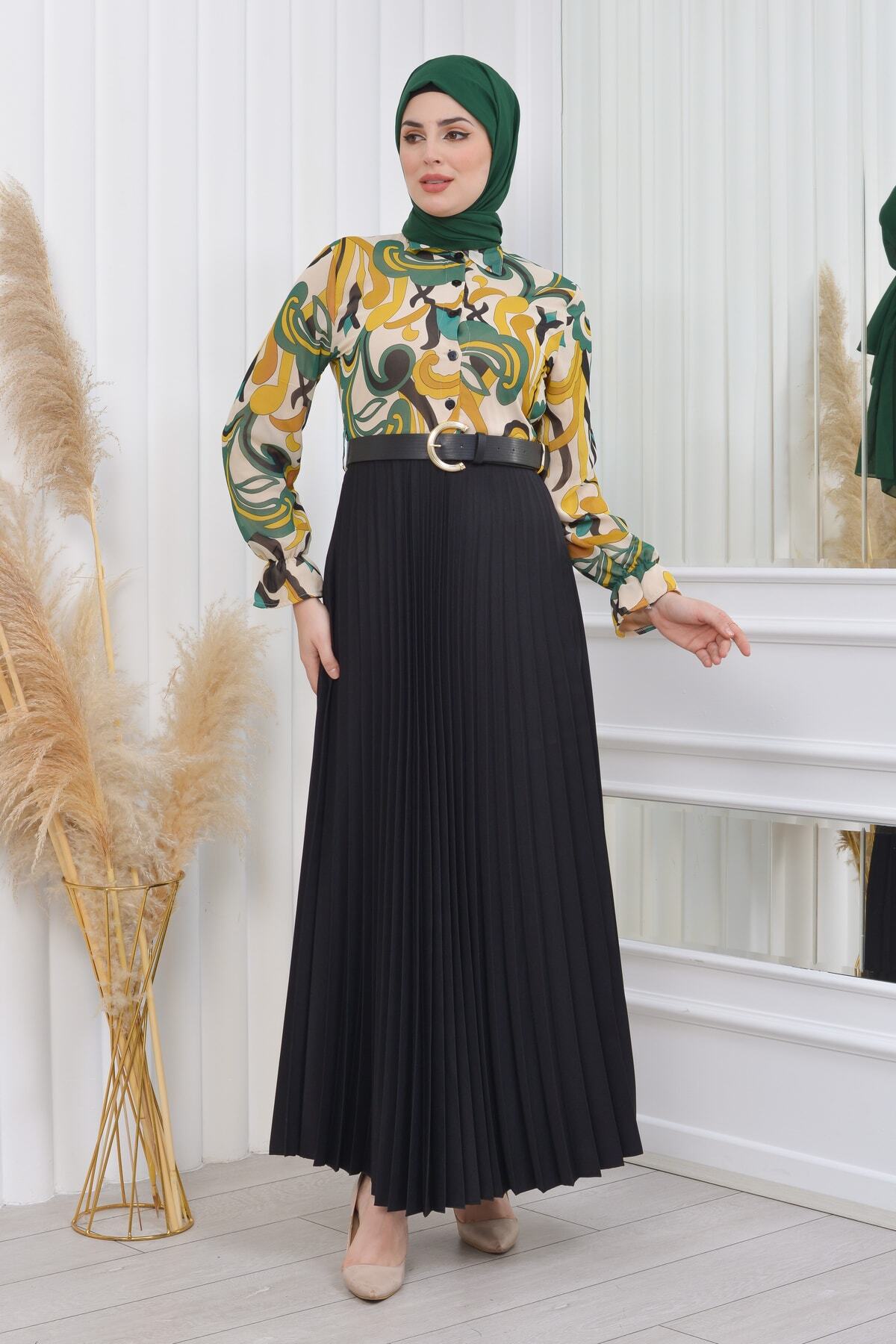 Tamamı Astarlı Gömlek Elbise