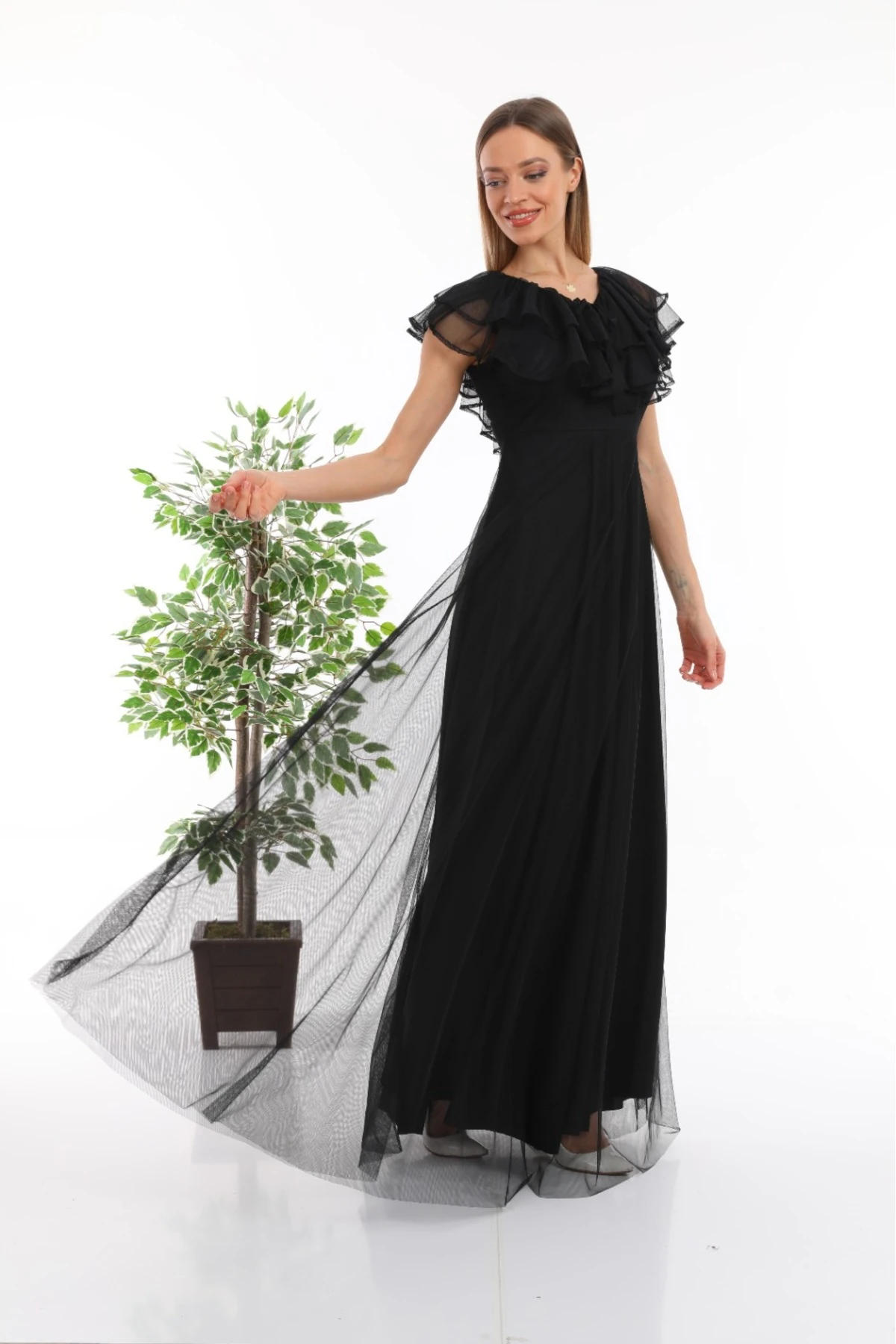 Abiye Tül Elbise Iç Astarlı