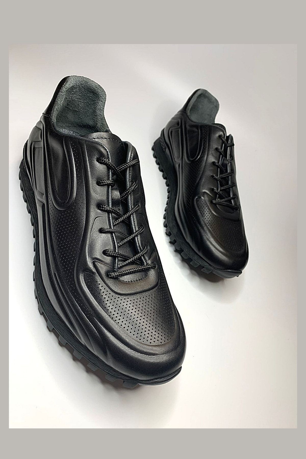 Siyah Kauçuk Taban Erkek Sneaker