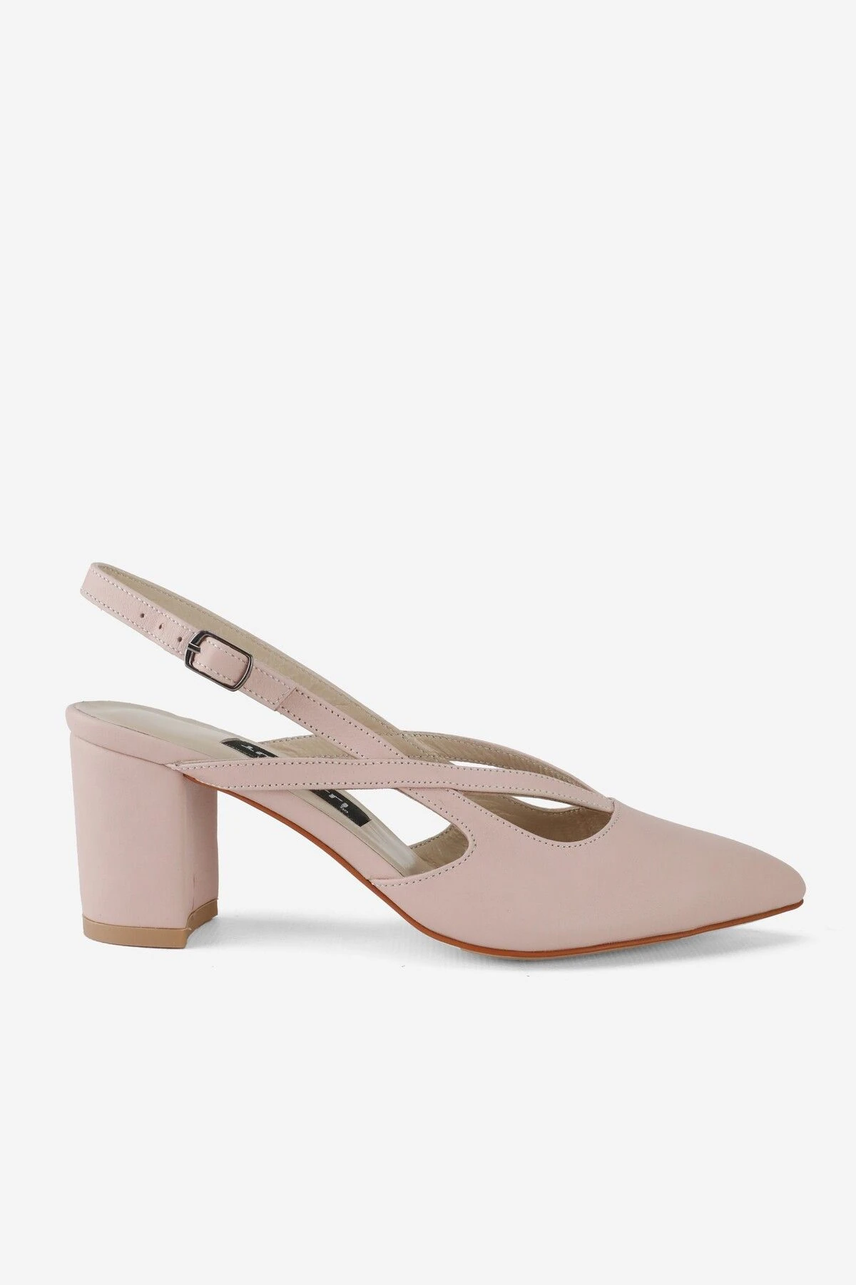 KADIN BEJ HAKİKİ DERİ 34-35-41-42 NUMARA TOPUKLU ARKA AÇIK AYAKKABI