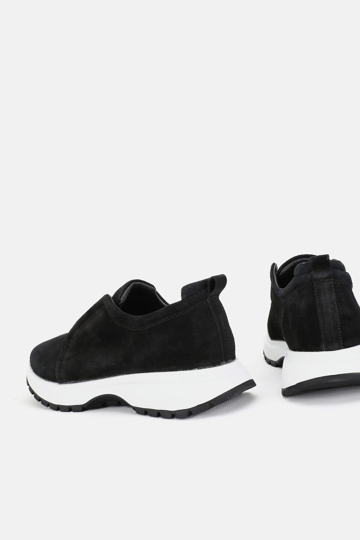 KADIN SİYAH SÜET HAKİKİ DOĞAL DERİ TOKALI SNEAKER CASUAL AYAKKABI