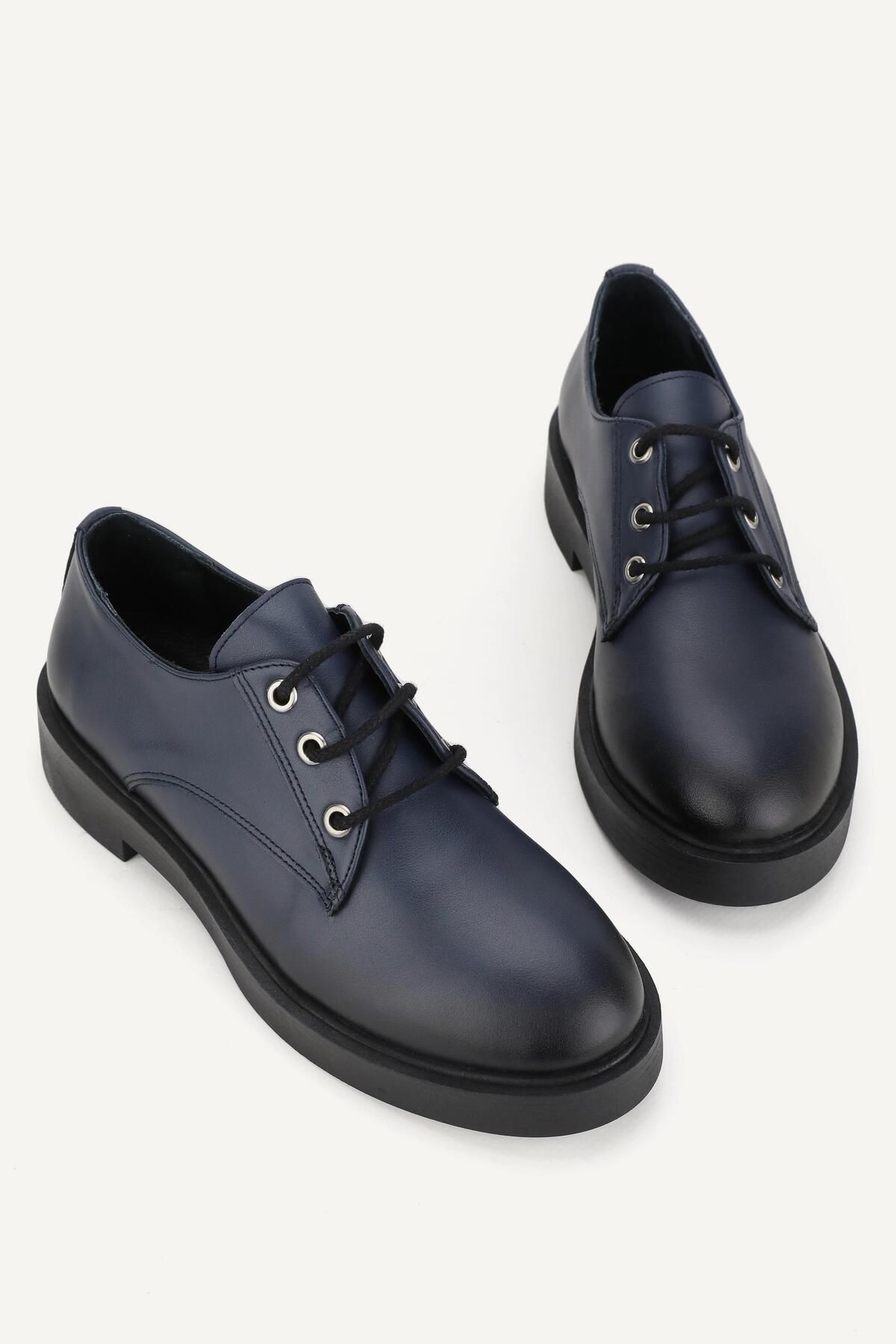 KADIN BORDO HAKİKİ DOĞAL DERİ 36-41 NUMARA OXFORD AYAKKABI
