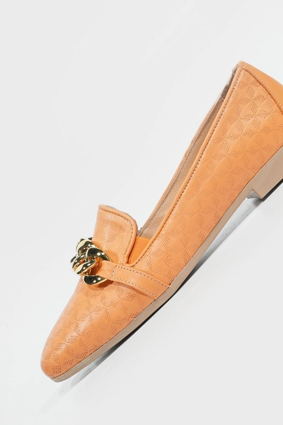 KADIN HAKİ YEŞİL HAKİKİ DERİ 36-41 NUMARA ZİNCİRLİ BABET