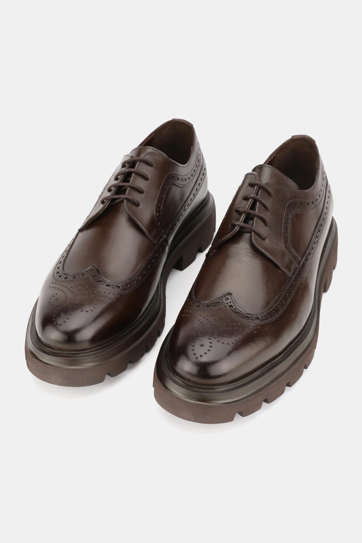 ERKEK KAHVERENGİ HAKİKİ DOĞAL DERİ 39-45 NUMARA EVA TABAN BAĞCIKLI AYAKKABI