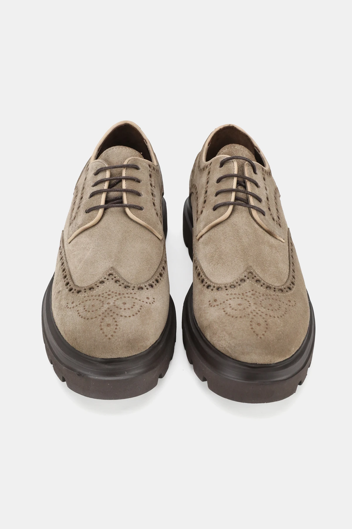 ERKEK BEJ SÜET HAKİKİ DOĞAL DERİ 39-45 NUMARA EVA TABAN BAĞCIKLI AYAKKABI