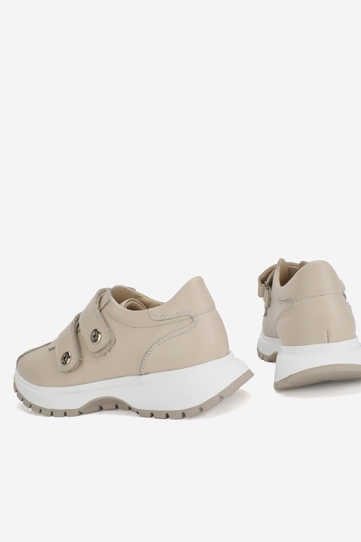 KADIN BEJ HAKİKİ DOĞAL DERİ SNEAKER CASUAL AYAKKABI