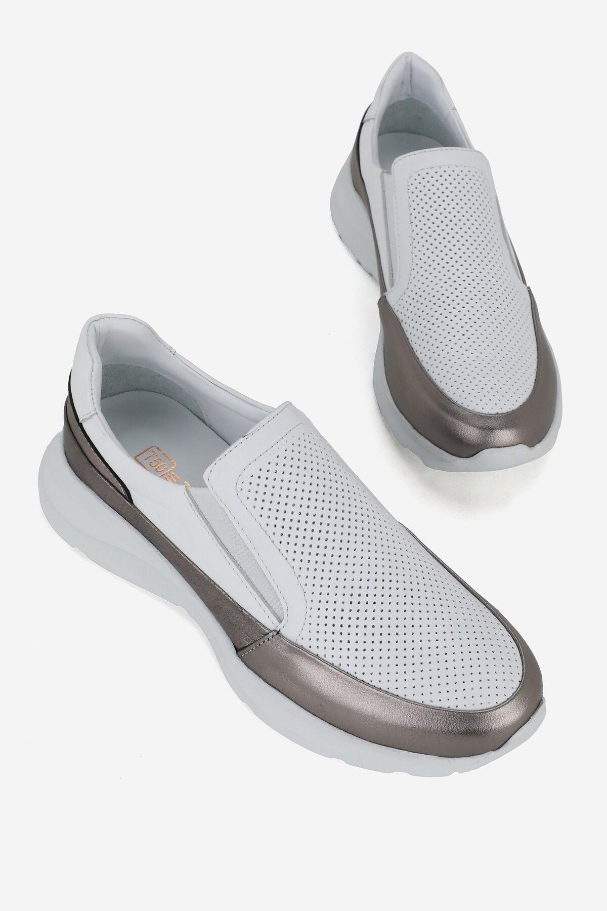KADIN BEYAZ NİKEL HAKİKİ DOĞAL DERİ 36-41 NUMARA SNEAKER AYAKKABI