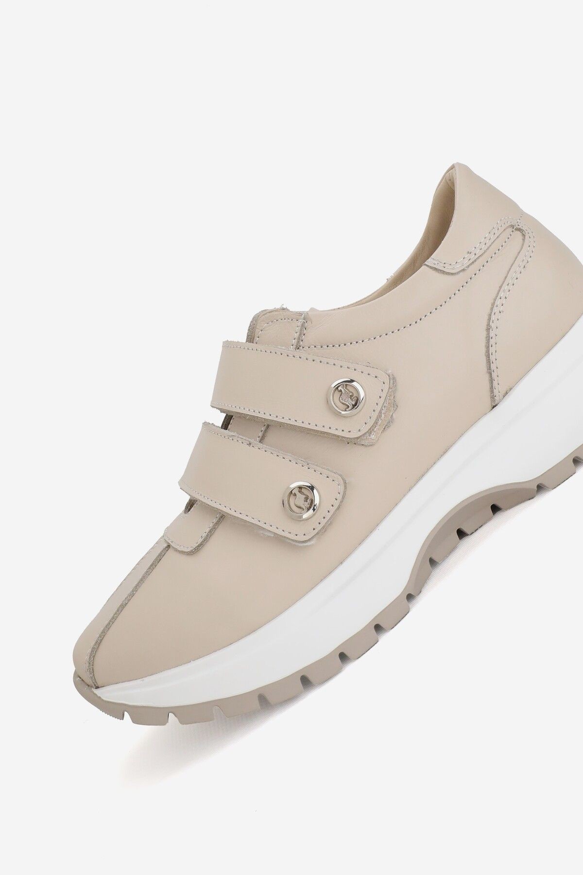 KADIN BEJ HAKİKİ DOĞAL DERİ SNEAKER CASUAL AYAKKABI