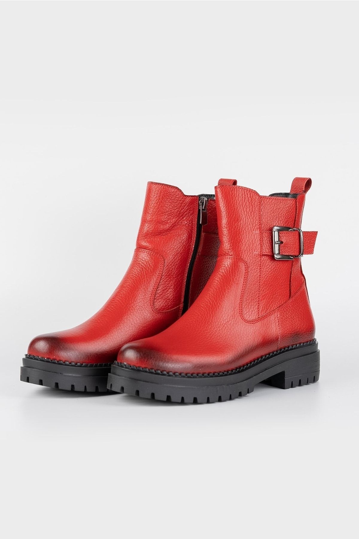 Kadın Bej Hakiki Doğal Deri 35-41 Numara Bot & Bootie