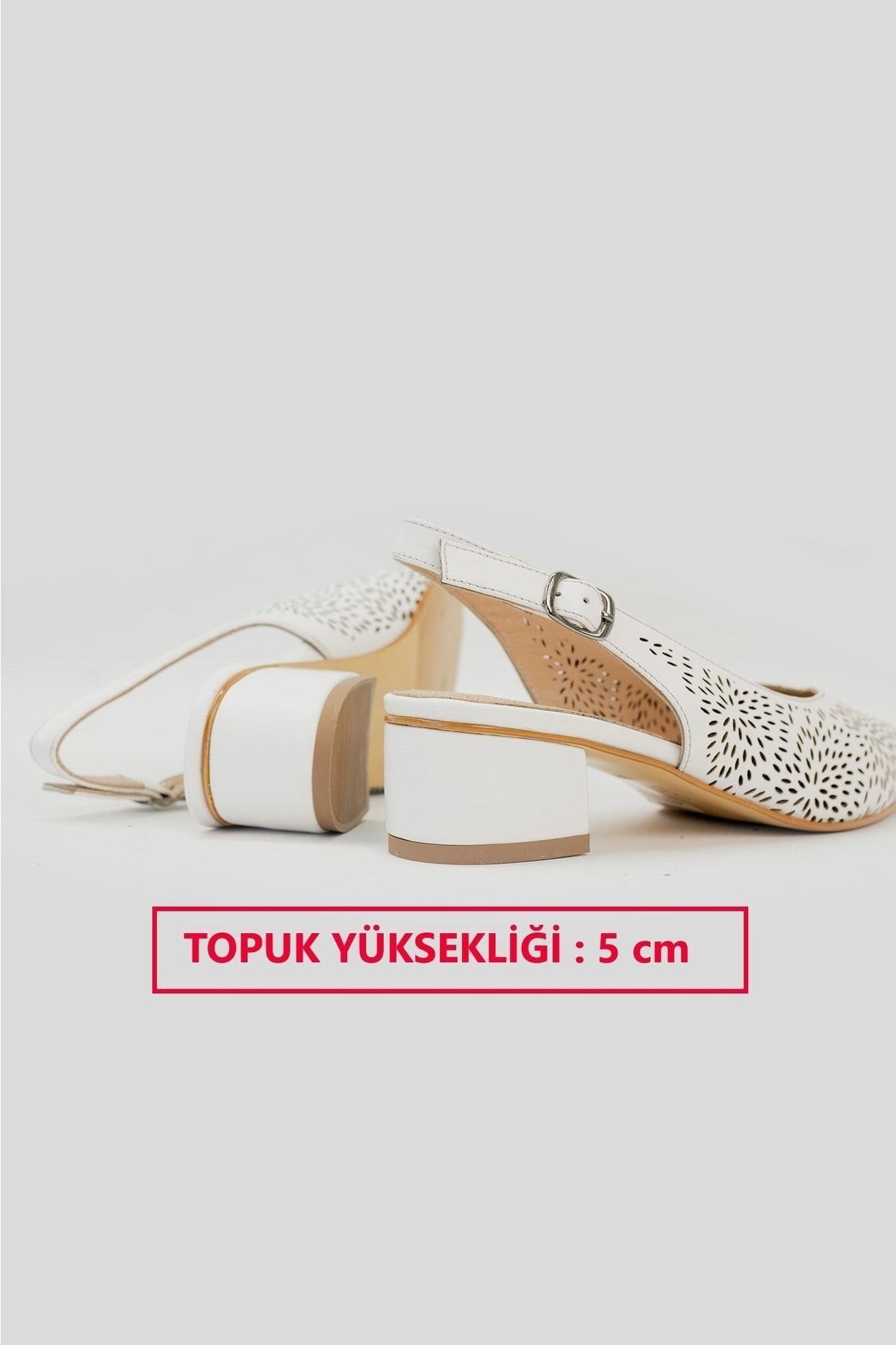 Kadın Bej Hakiki Deri 35-41 Numara Topuklu Ayakkabı