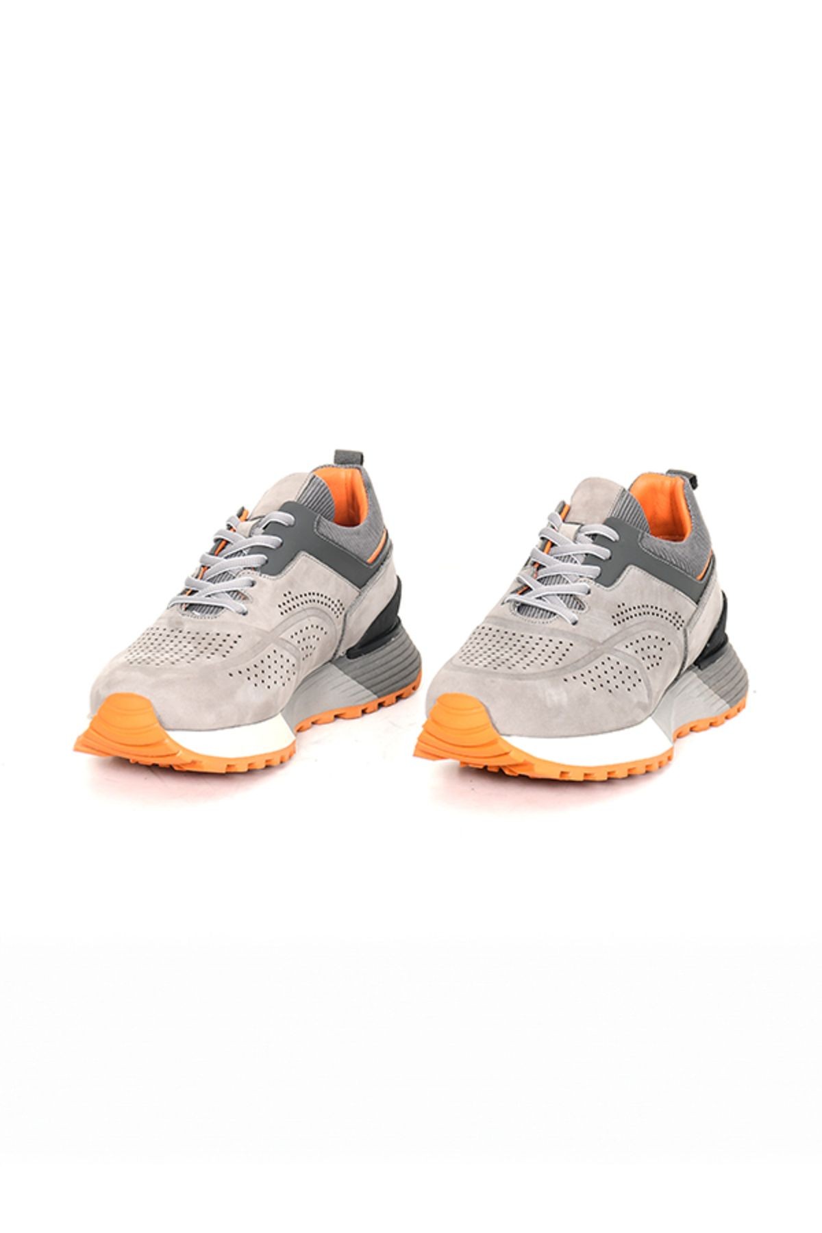 TNL 2395 Gri Nubuk Deri, EVA Taban Erkek Sneaker