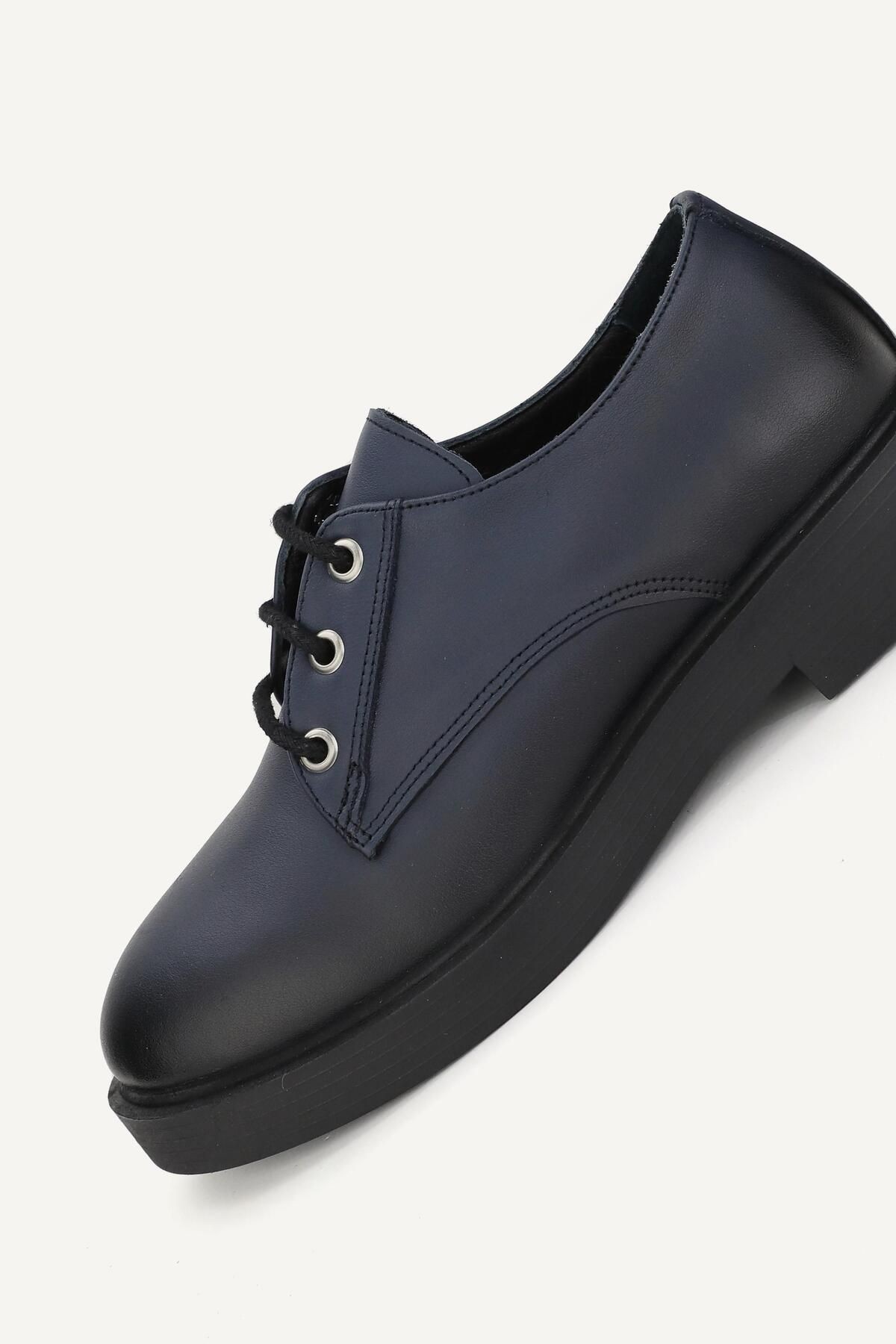KADIN BORDO HAKİKİ DOĞAL DERİ 36-41 NUMARA OXFORD AYAKKABI