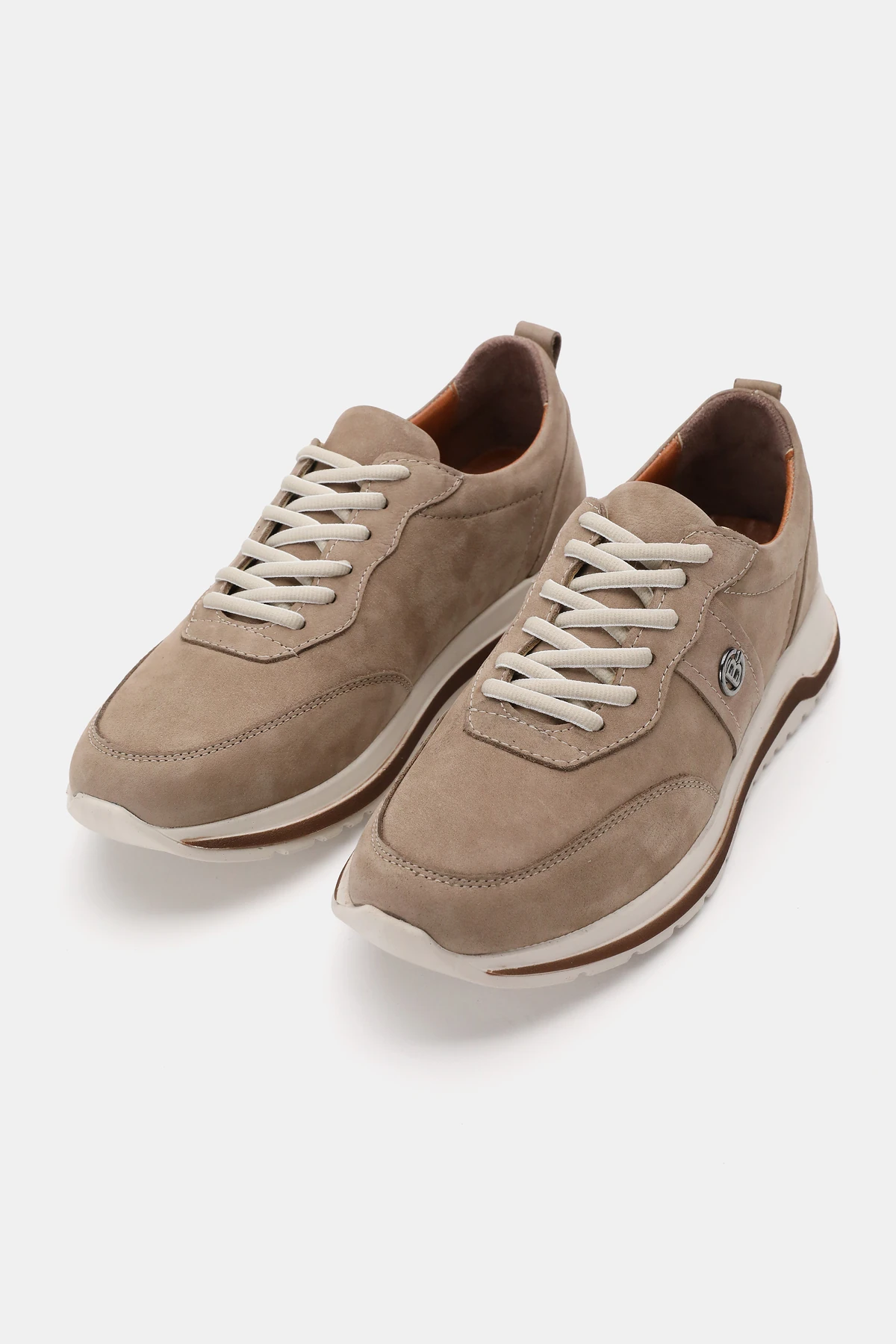 ERKEK BEJ NUBUK HAKİKİ DOĞAL DERİ BAĞCIKLI ORTOPEDİK CASUAL AYAKKABI