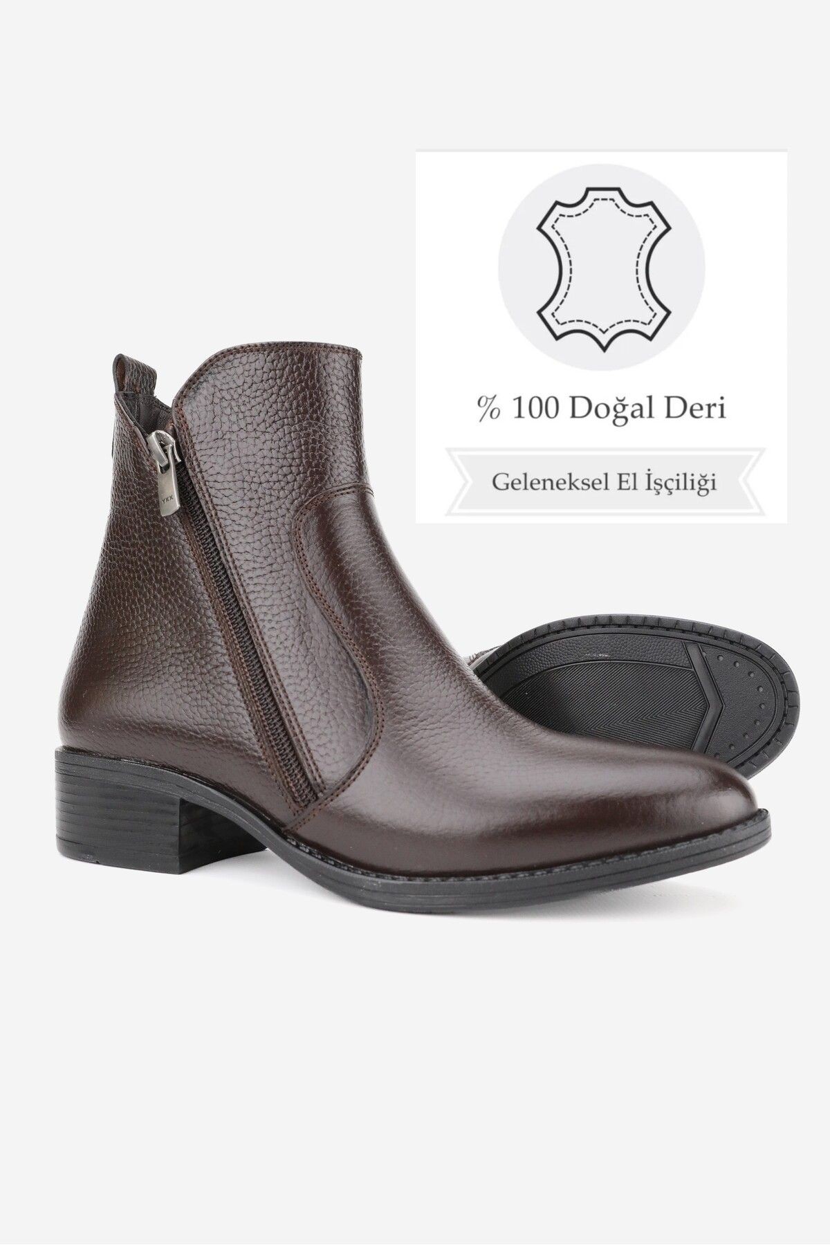 KADIN KAHVERENGİ HAKİKİ DOĞAL DERİ 36-41 NUMARA BOT & BOOTİE