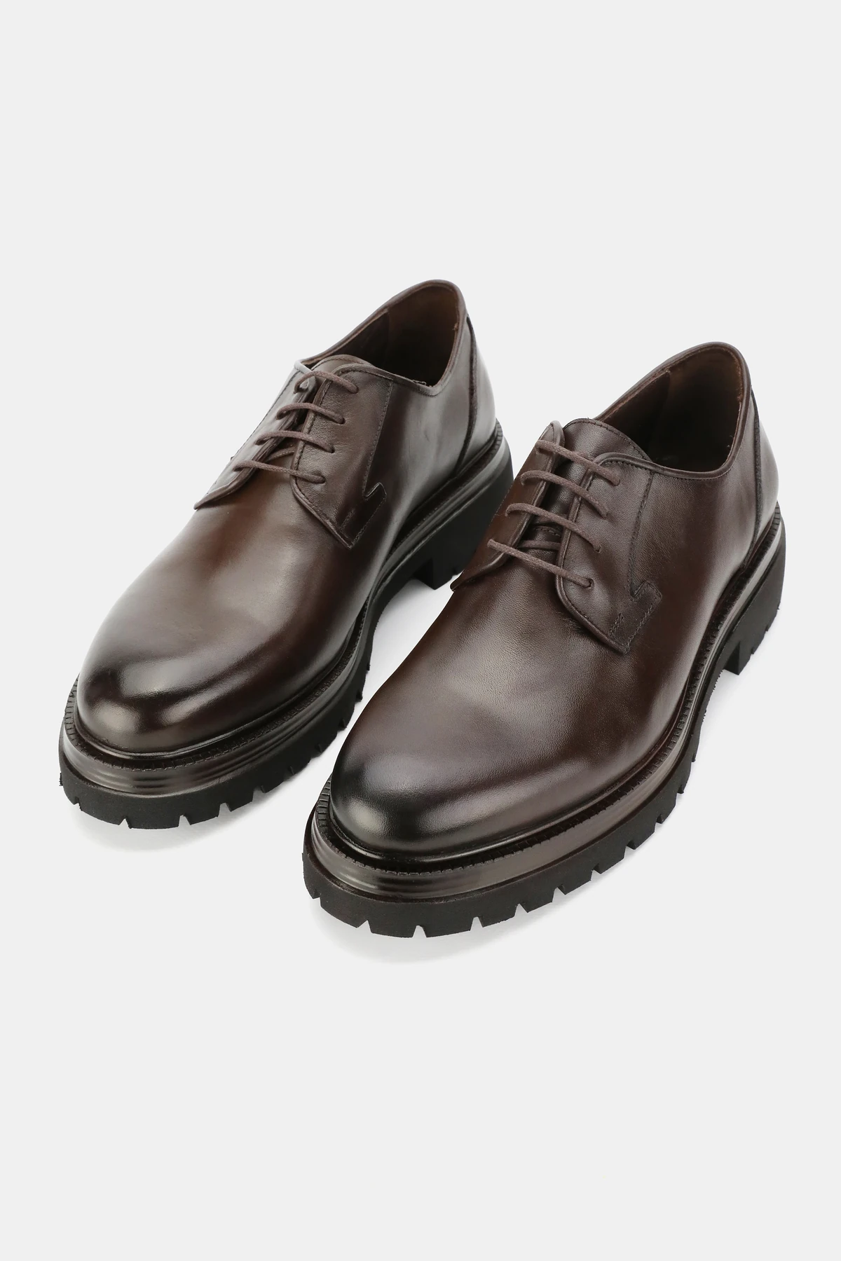 ERKEK KAHVERENGİ HAKİKİ DOĞAL DERİ 39-46 NUMARA BAĞCIKLI OXFORD AYAKKABI