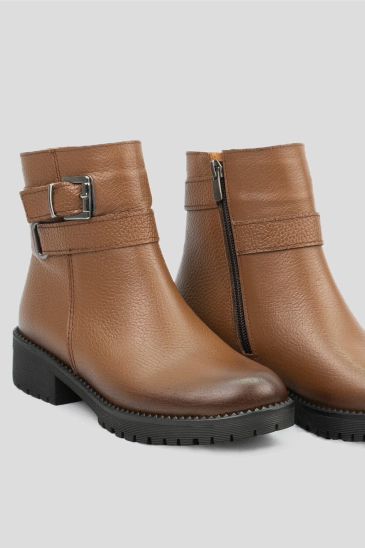 Kadın Taba Hakiki Deri Bot & Bootie