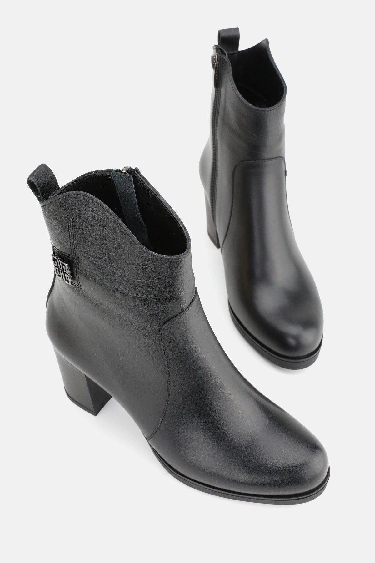 KADIN KAHVERENGİ HAKİKİ DOĞAL DERİ KALIN TOPUKLU PLATFORMLU BOT & BOOTİE