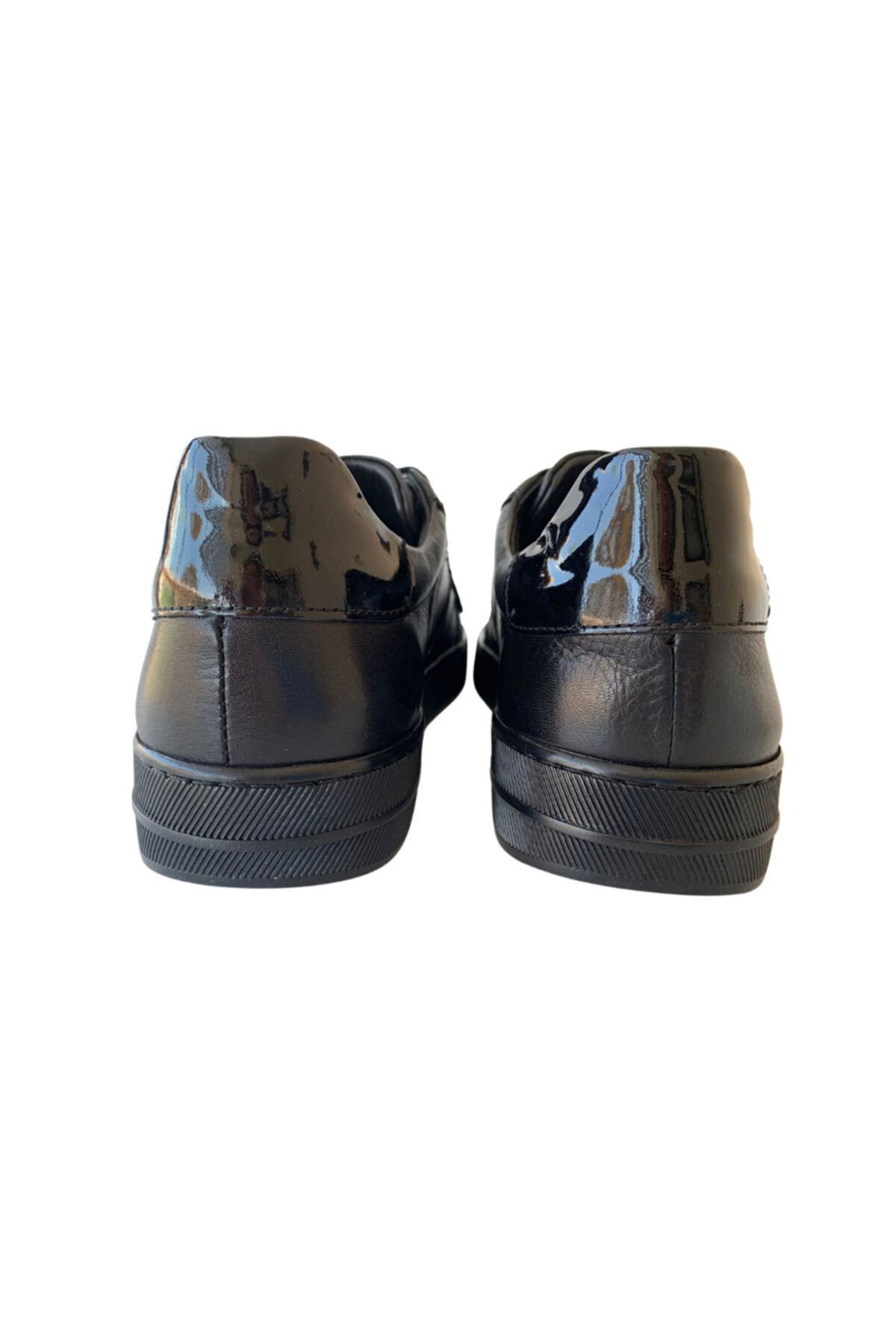 Erkek Siyah Antik Deri Sneaker Tnl000012